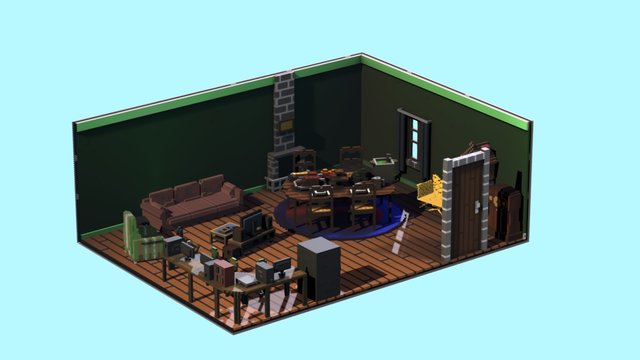 WeeklyVoxels Room 3D Model