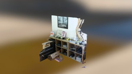 Room Section - Shelves 3D Model