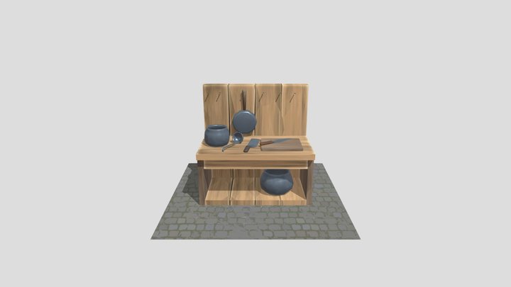 Medieval Tavern Set 4 3D Model