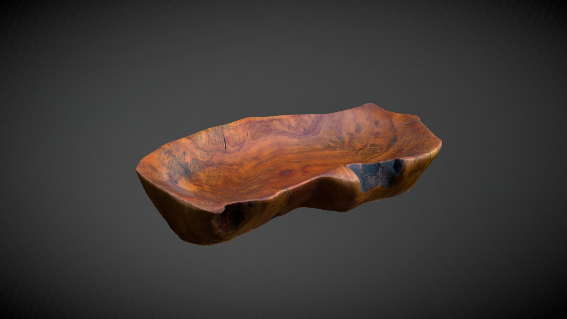 3D model Unique Hand Carved Wooden Bowl - This is a 3D model of the Unique Hand Carved Wooden Bowl. The 3D model is about a close-up of a fish.