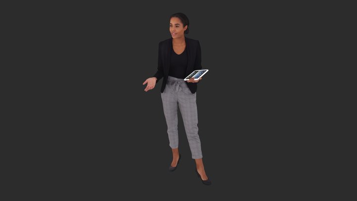 Carla Posed 018 - Standing 3D Business Woman 3D Model