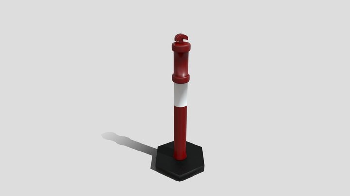 Road Safety Pole – Low Poly Traffic Delineator – Gratis 3D-model STL