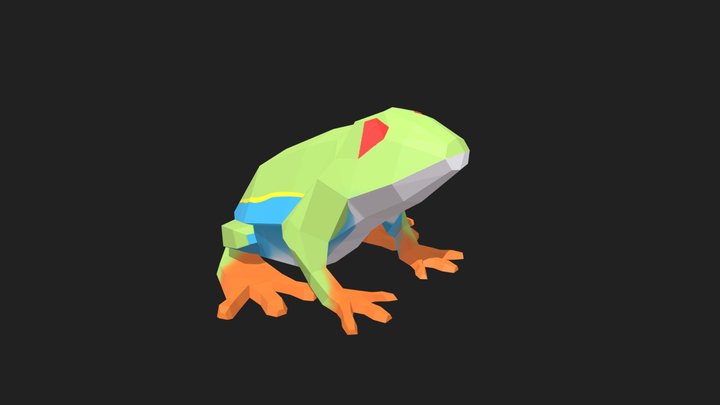 Low Poly Tree Frog (NASA X-HAB Asset) 3D Model