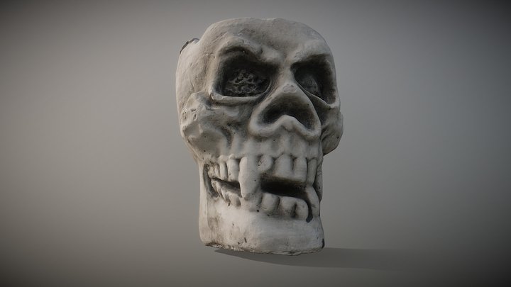 Vampire Skull Ashtray 3D Model