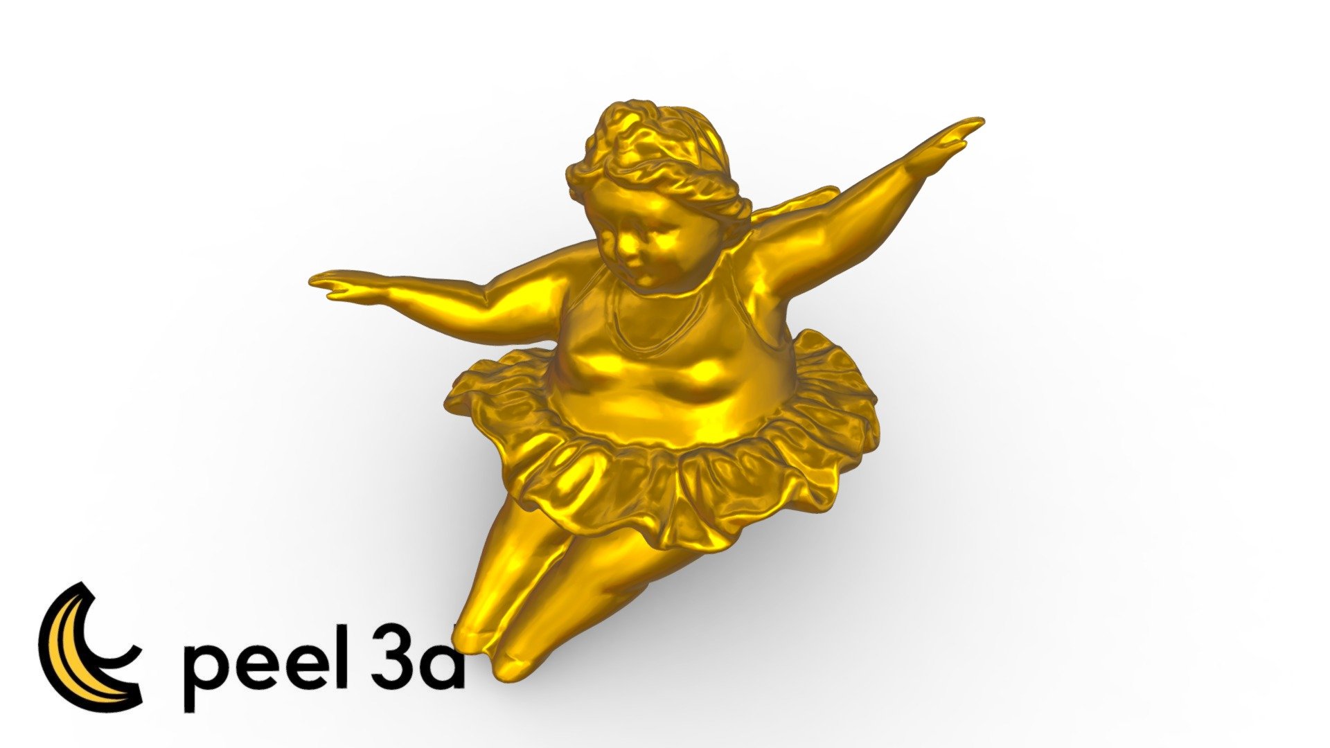 Ballerina Ornament scanned with peel 2-S