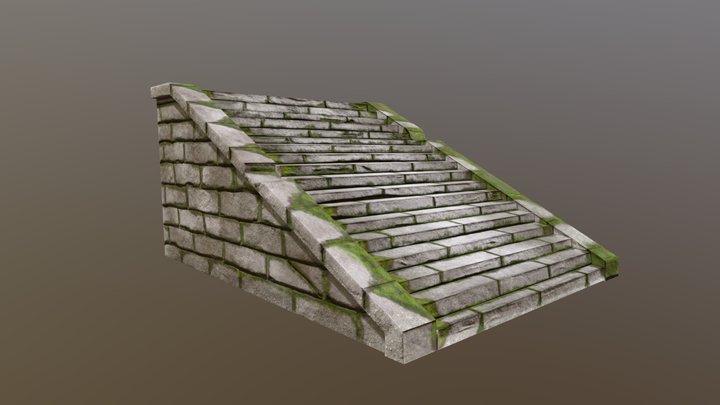 Stone Steps 3D Model