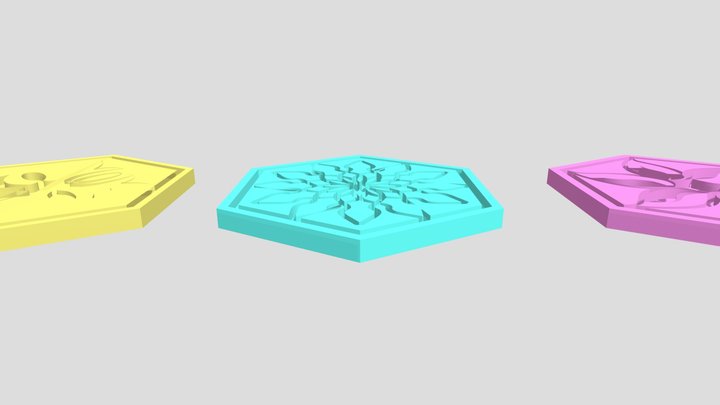 Hexagon Mandala Coaster 3D Printable Decor