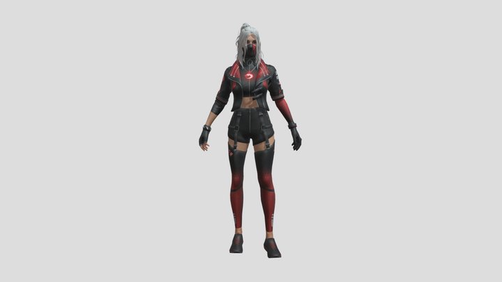 Free Fire Girl 3D Model