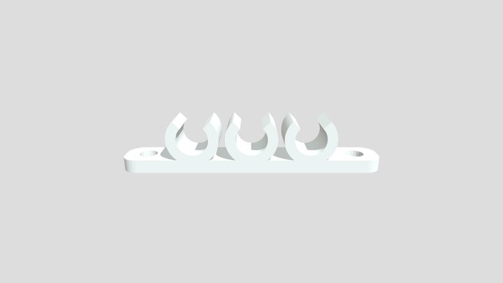 Cable clip for three 6 mm cables, M3 screw