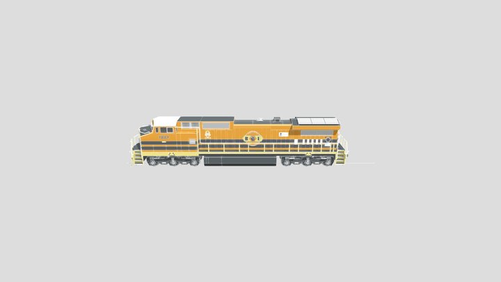 GE C40-8W BERX 7881 3D Model