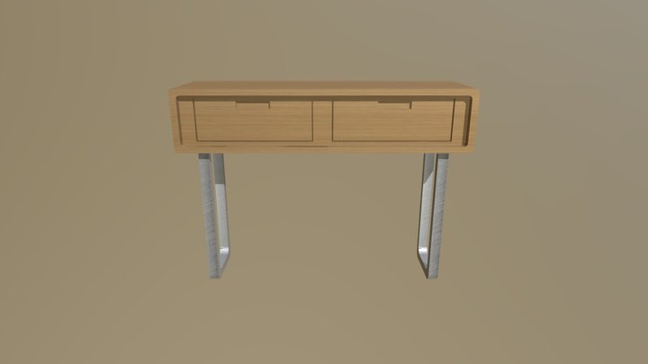 Console Table Final Textured 3D Model