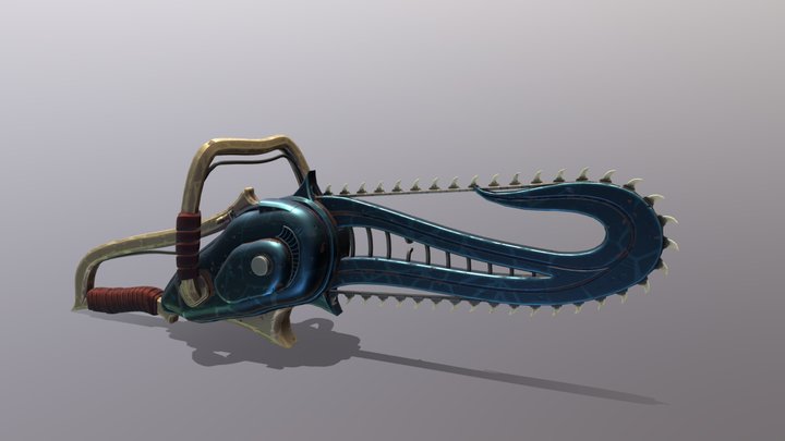 Stylized chainsaw 3D Model