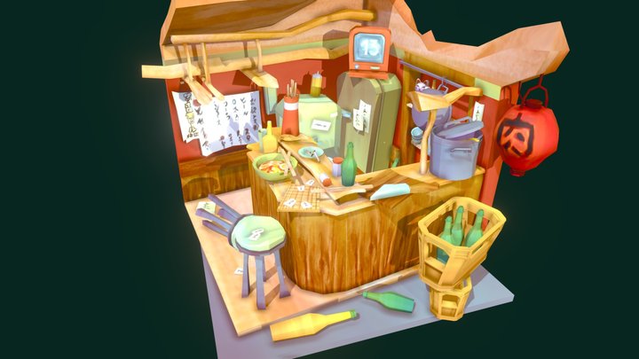 Dae Crib - Ramen Shop 3D Model