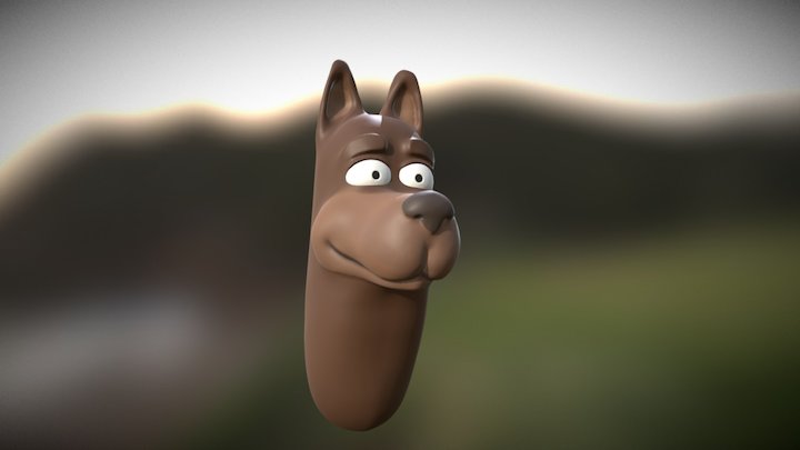 Cabeca Cachorro 3D Model