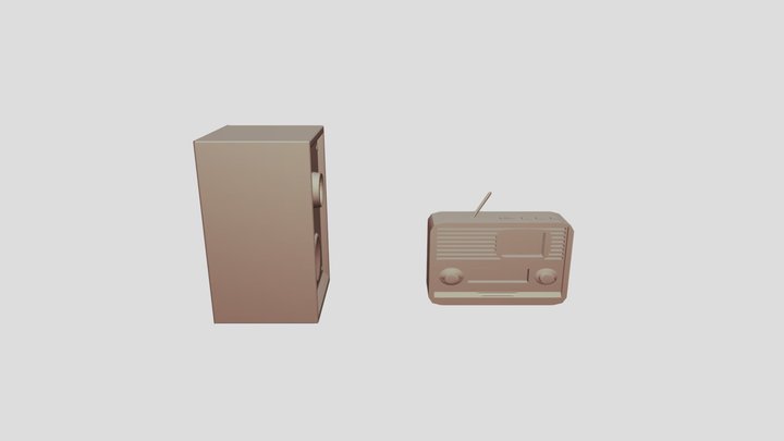 Speaker And Radio – Modello 3D gratuito STL