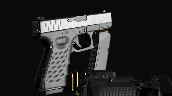 G19 Gen 4 Pistol 3D Model