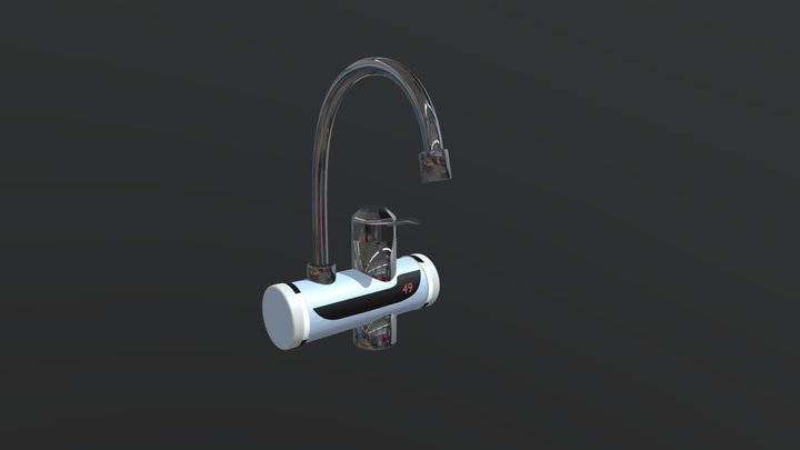 Electric Hot Water Tap Modeling in Blender 3D Model