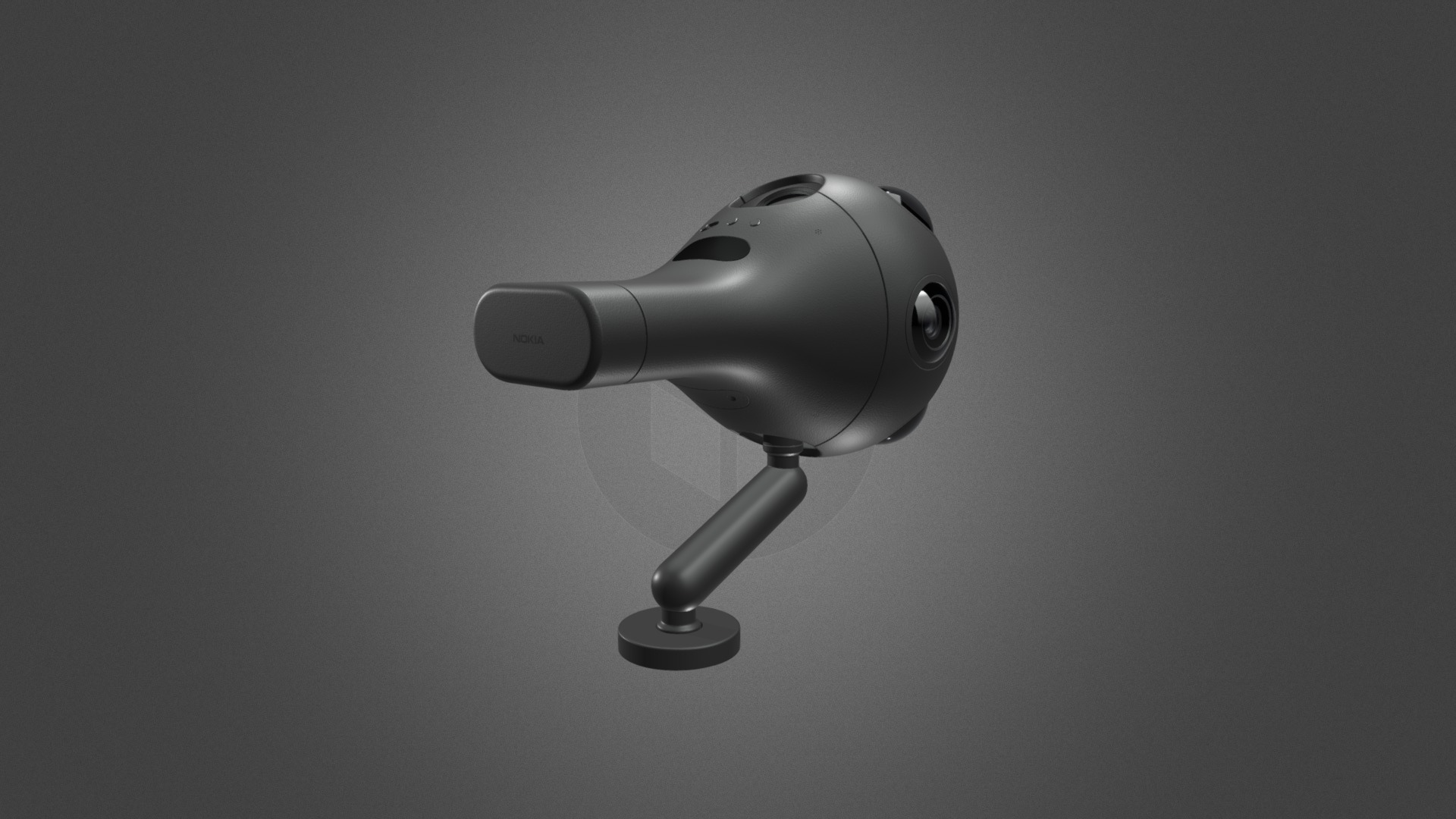 3D model Nokia OZO for Element 3D - This is a 3D model of the Nokia OZO for Element 3D. The 3D model is about a light bulb with a black background.