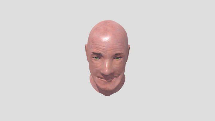 Patrick Stewart Bust Sculpt 3D Model