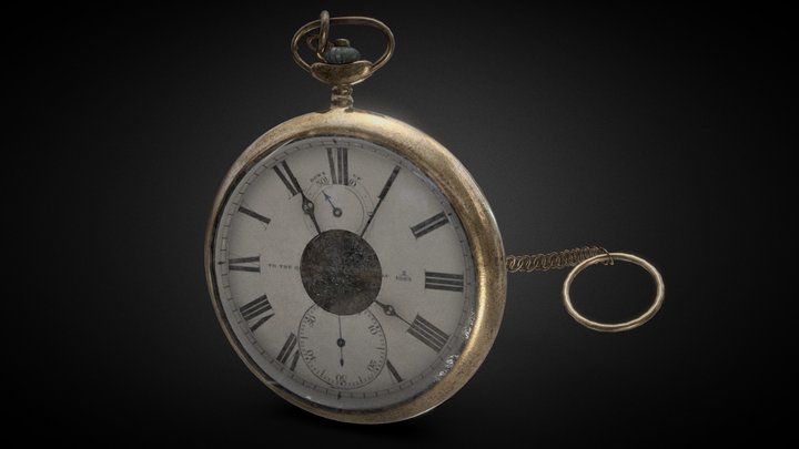 Old pocket watch 3D Model
