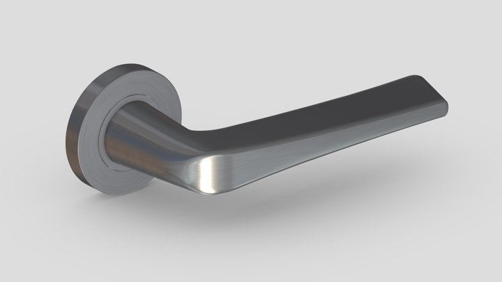 Zoo Hardware Satin Stainless Steel Door Handle 3D Model