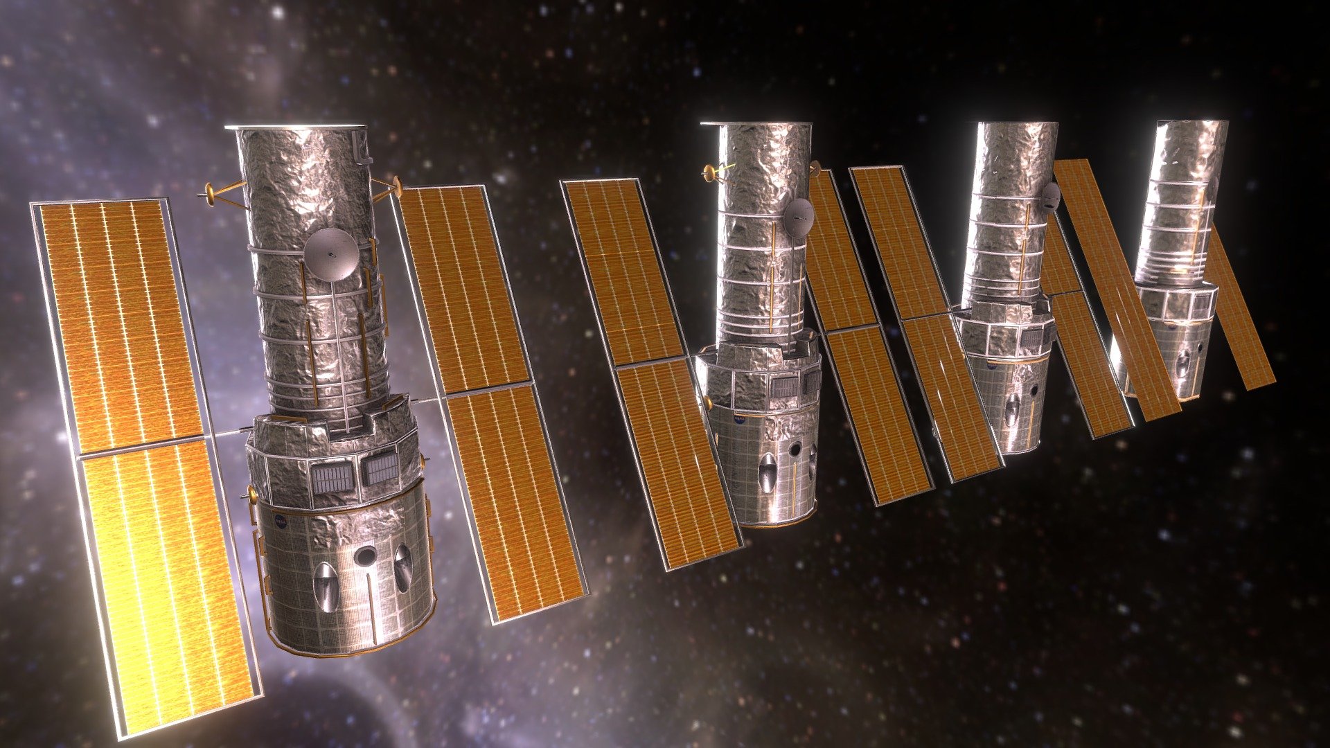 Hubble Telescope LOD Models