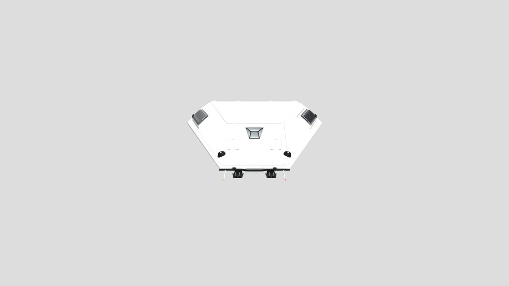 Landed Red Spacecraft