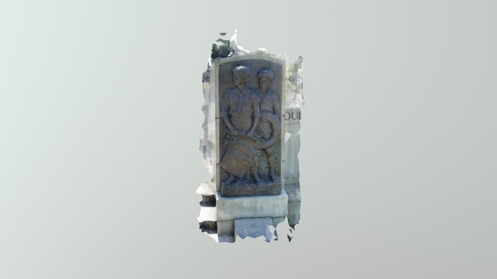 Port Sunlight Statue - Children and Reefs 3D Model