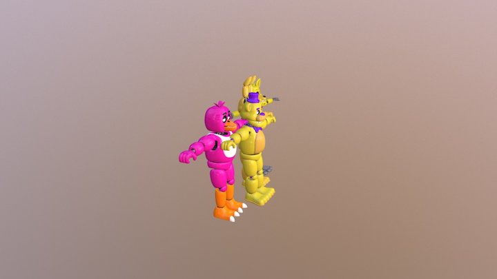 the fredbear and friends gang 3D Model