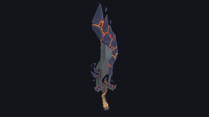 Tiranny Lava Sword 3D Model