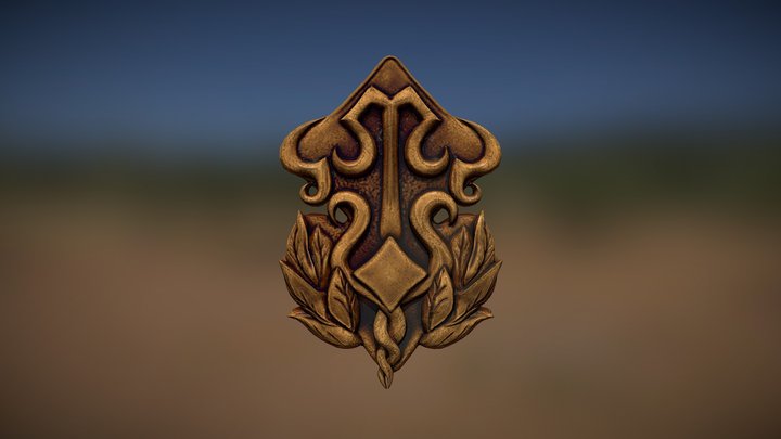 Maria's Gothic Medallion 3D Model
