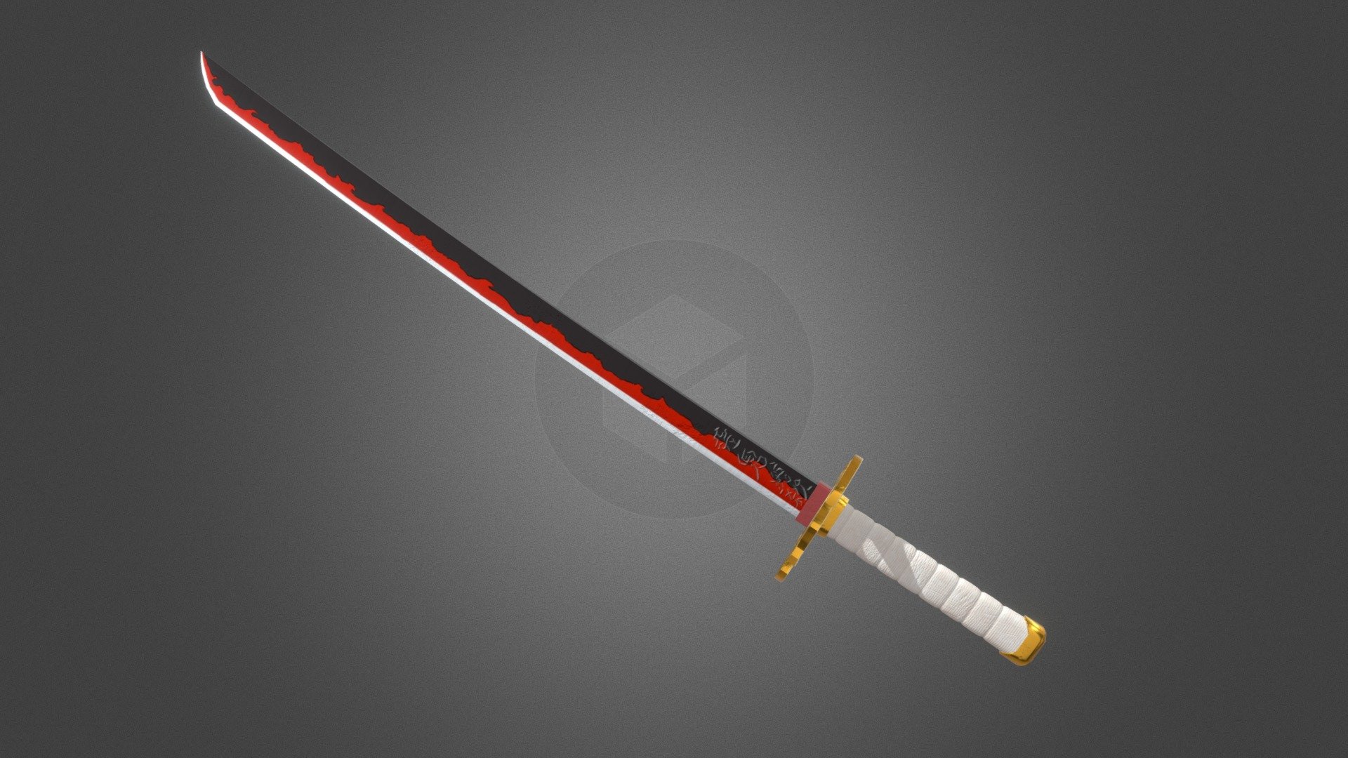 Rengoku's Sword 3D model by Sangheilis [3dee75f] Sketchfab