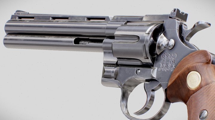 GameReady: Colt Python Revolver 3D Model