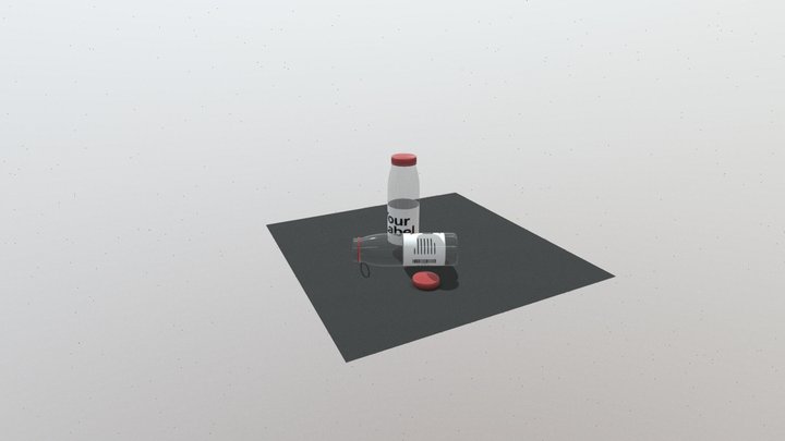 Bottle plastic mockup 3D Model