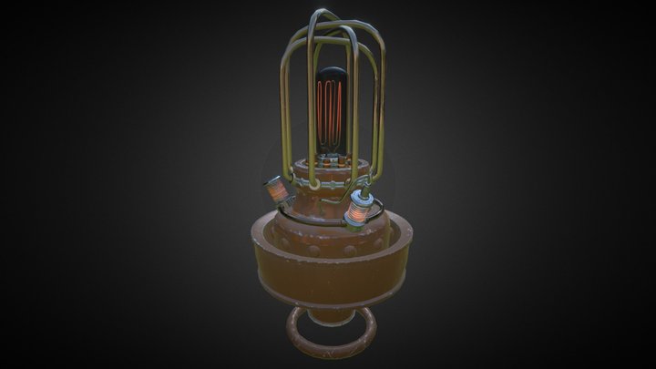 [PBR] Old Electric Lantern 3D Model