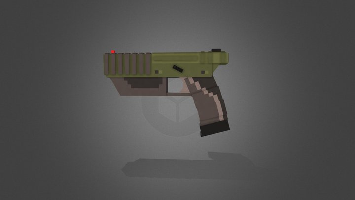 Sci-fi Pistol G-04 (Animated) 3D Model