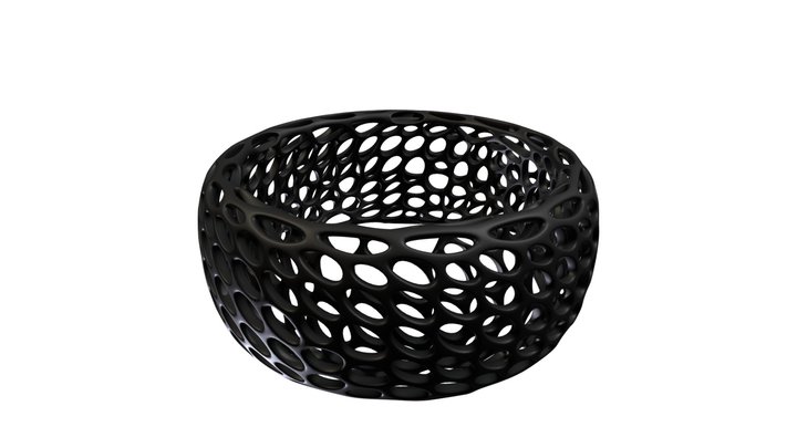 Bracelet - black velvet polyamide 3D Model