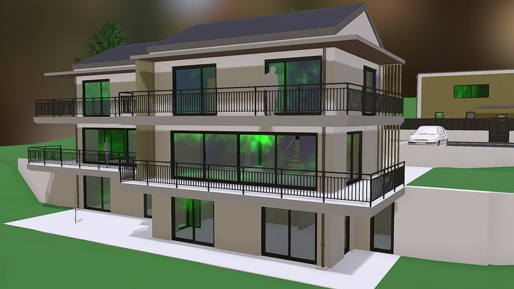Immeuble 3 appartements 3D Model