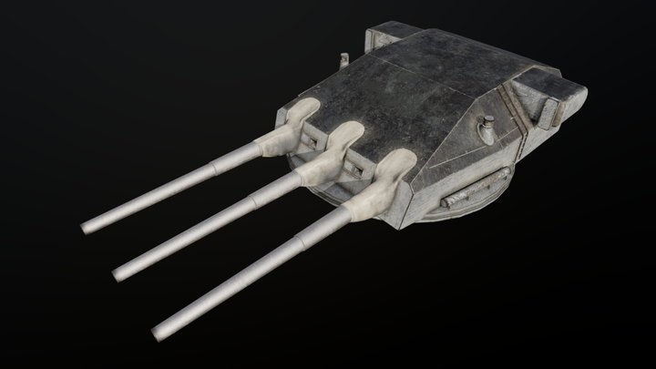 283 mm/52 SK C/28 ( Drh LC/28 ) 3D Model