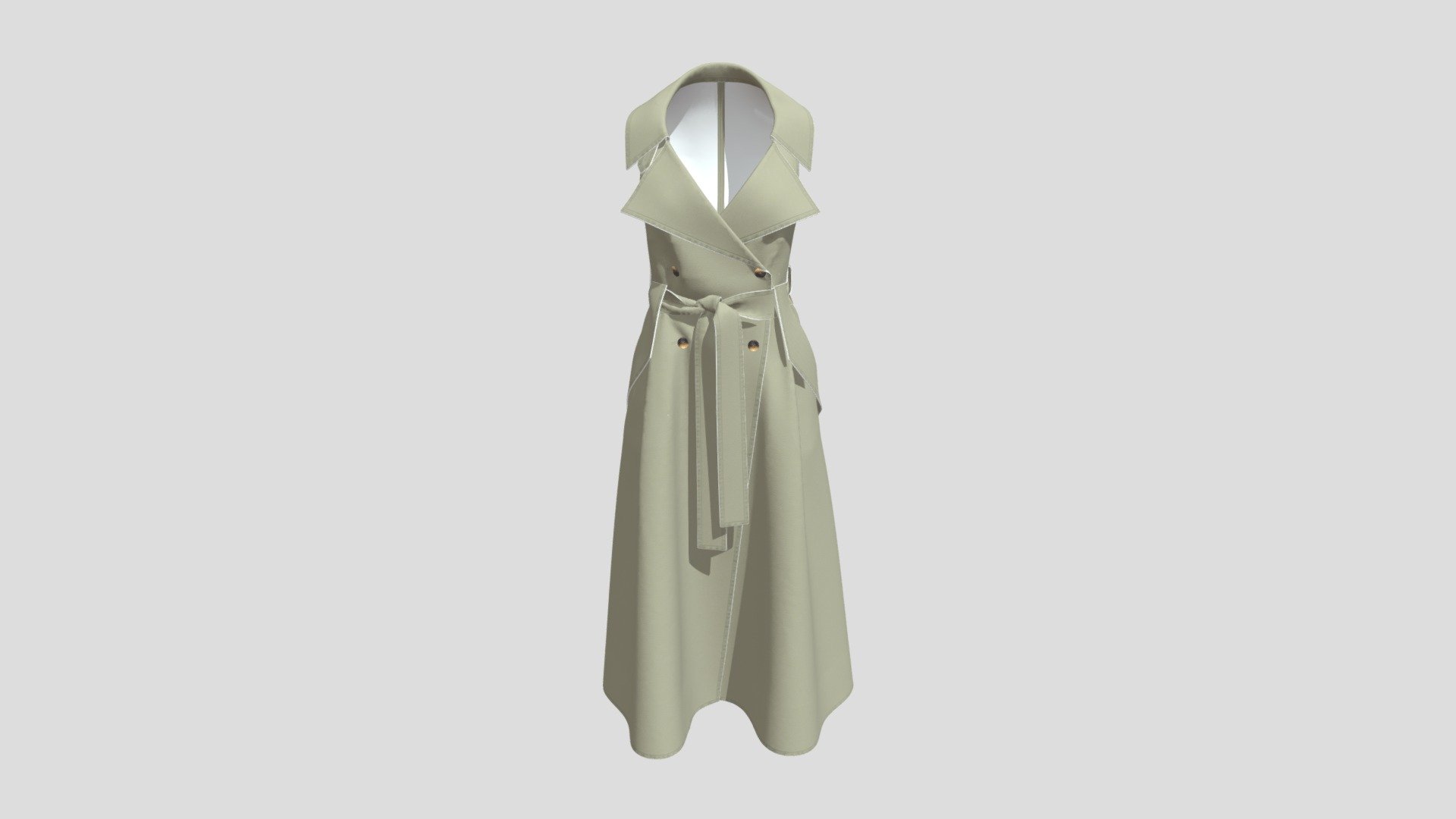 Hight-poly summer formal dress