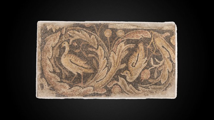 Birds with Foliage mosaic, late 4th-mid 5th c CE – Free 3D Model STL