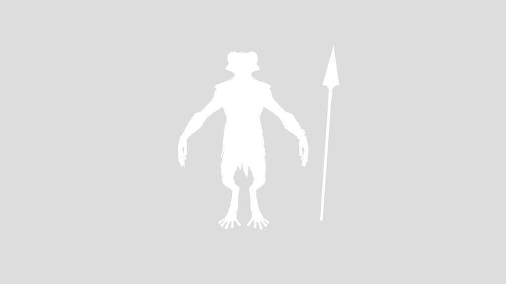 Frog Spear Stylized Rigged Lowpoly