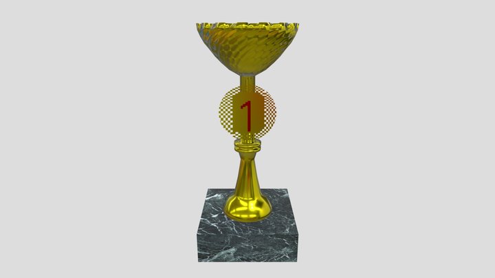 Кубок золотой на 1 место 3D Model