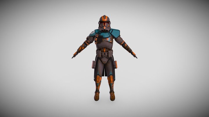 Clone Trooper Officer 3D Model