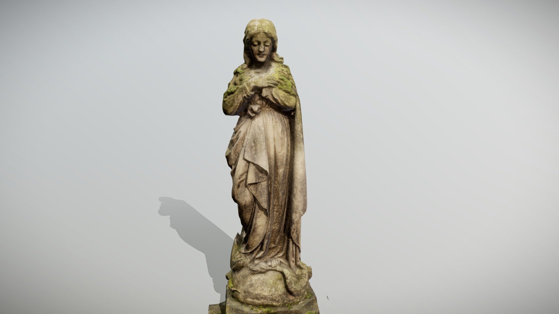 Saint Mary sculpture at the cemetery in Lublin