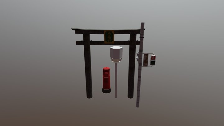 5 Finished Props 3D Model