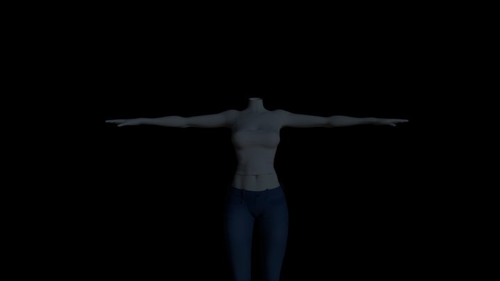 Body V4 (Tank Top & Jeans) 3D Model