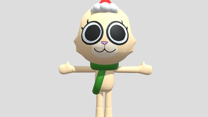 Comet the Christmas Kitten (Dandy's World OC) 3D Model