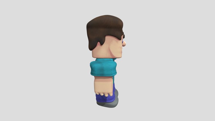 Grotesque Steve 3D Model