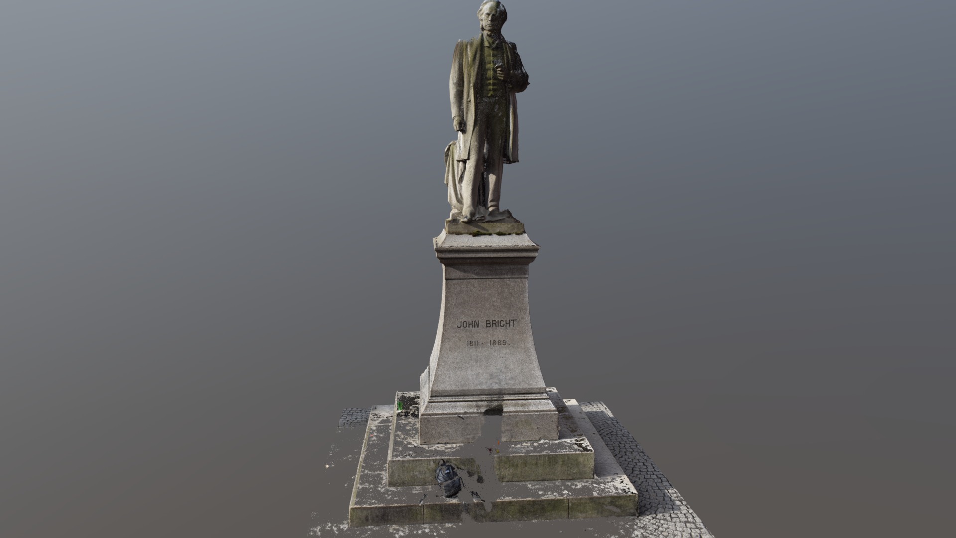 John Bright Statue - Photo to Point Cloud